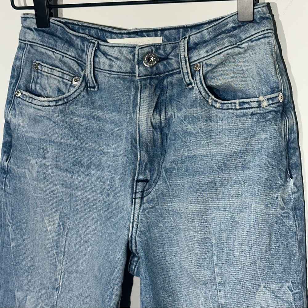 Jonathan Simkhai Designer Womans Distressed Jeans Blue Light Wash Size 25 - Picture 2 of 13